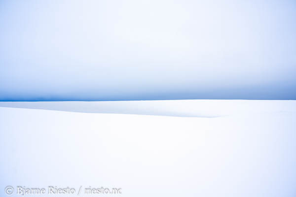 Horisont. Vinterlandskap på Varangerhalvøya. Finnmark