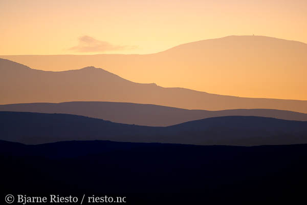 Horisont. Vinterlandskap på Varangerhalvøya. Finnmark